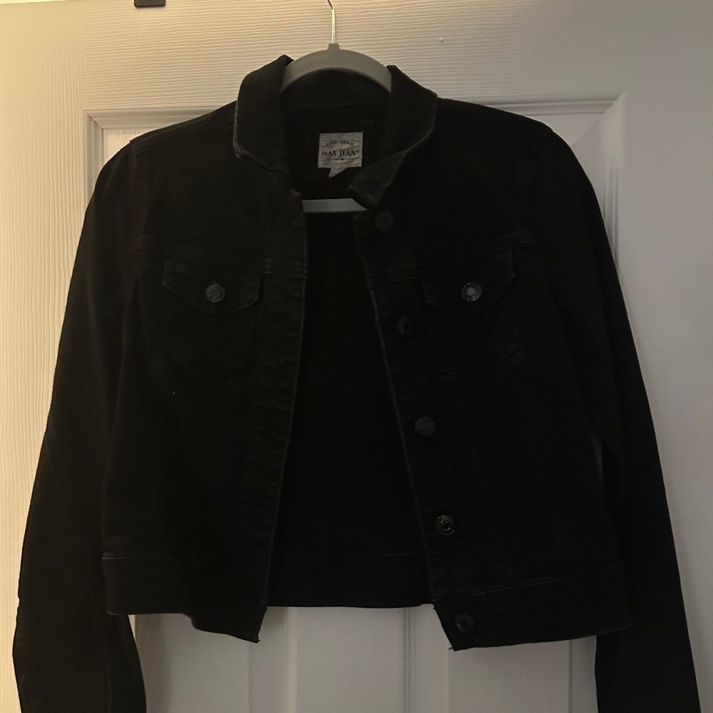 Black Cropped Jean Jacket